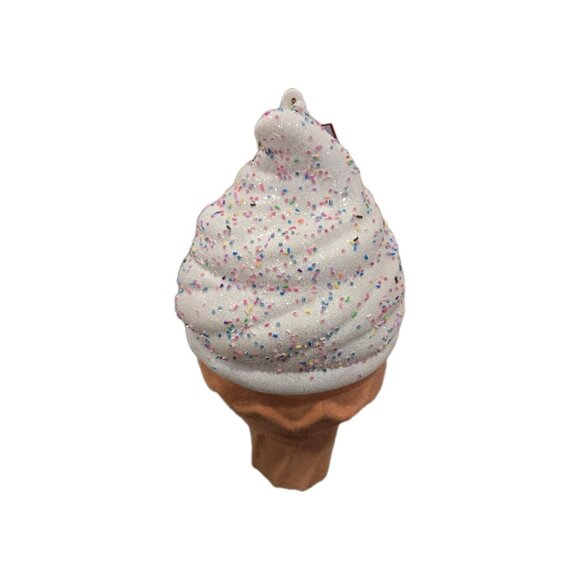 New Large Pink Candy Bakery CHRISTMAS Ice Cream W/ Sprinkles Hanging ORNAMENT - Picture 2 of 2